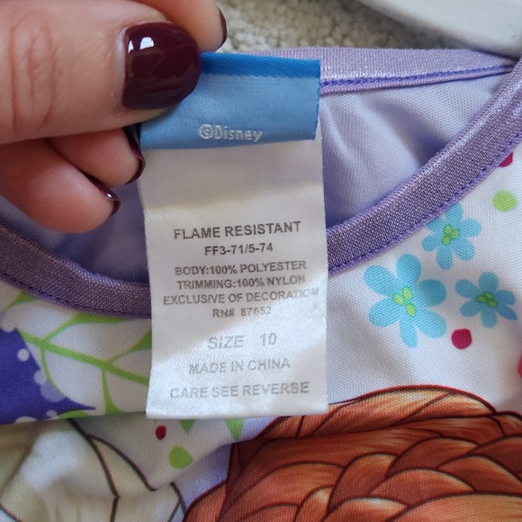 Disney Frozen Elsa Anna Nightgown Pajama Dress Girls Size 10 - Picture 7 of 7